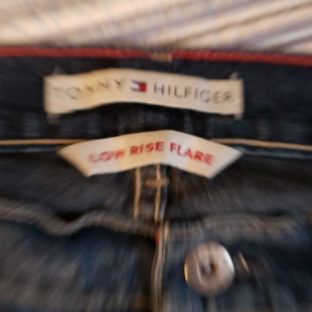 Tommy Hilfiger Low Rise Flare denim jeans sz 12r - Picture 2 of 12